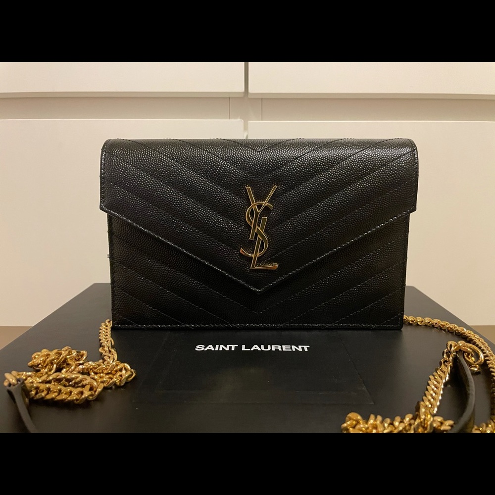 YSL ENVELOPE CHAIN WALLET